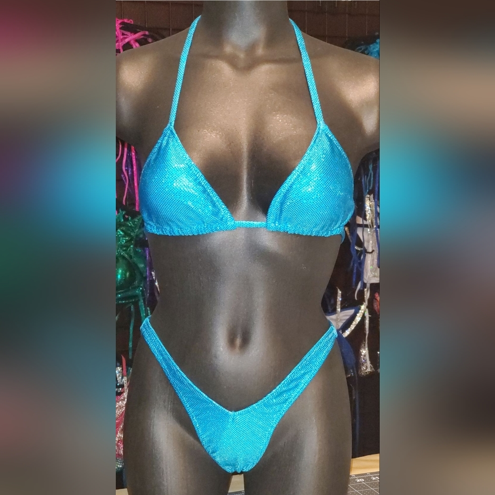 Figure/Bodybuilding/Physique suit-Turquoise (competition, posing…
